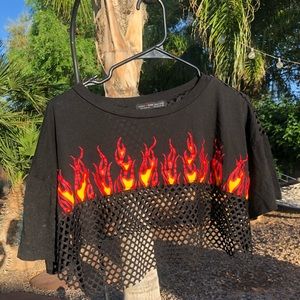 Flame crop top